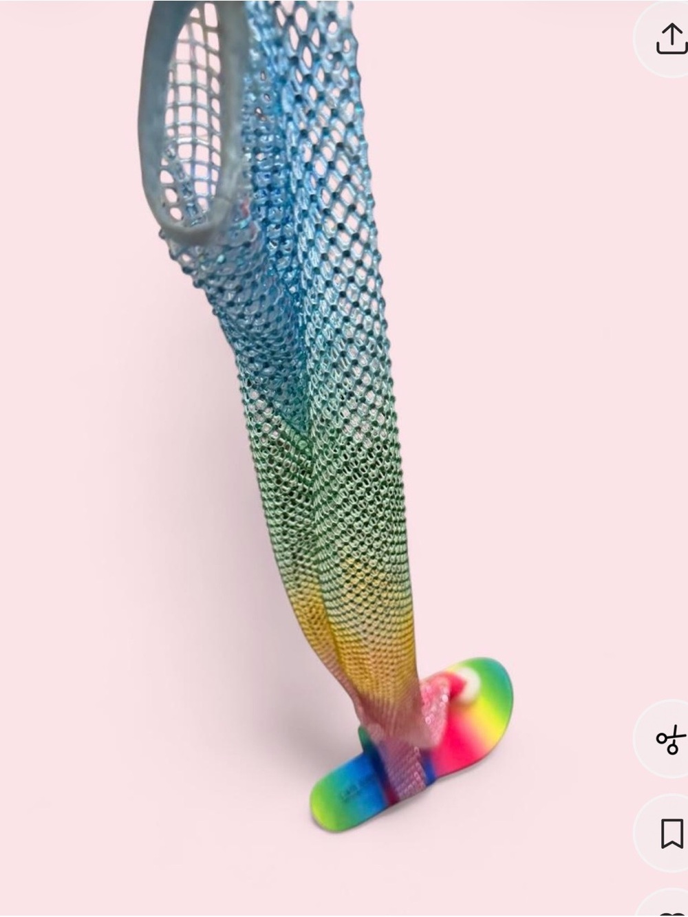 Rainbow Mesh Sock with Tie-Dye Flip Flop